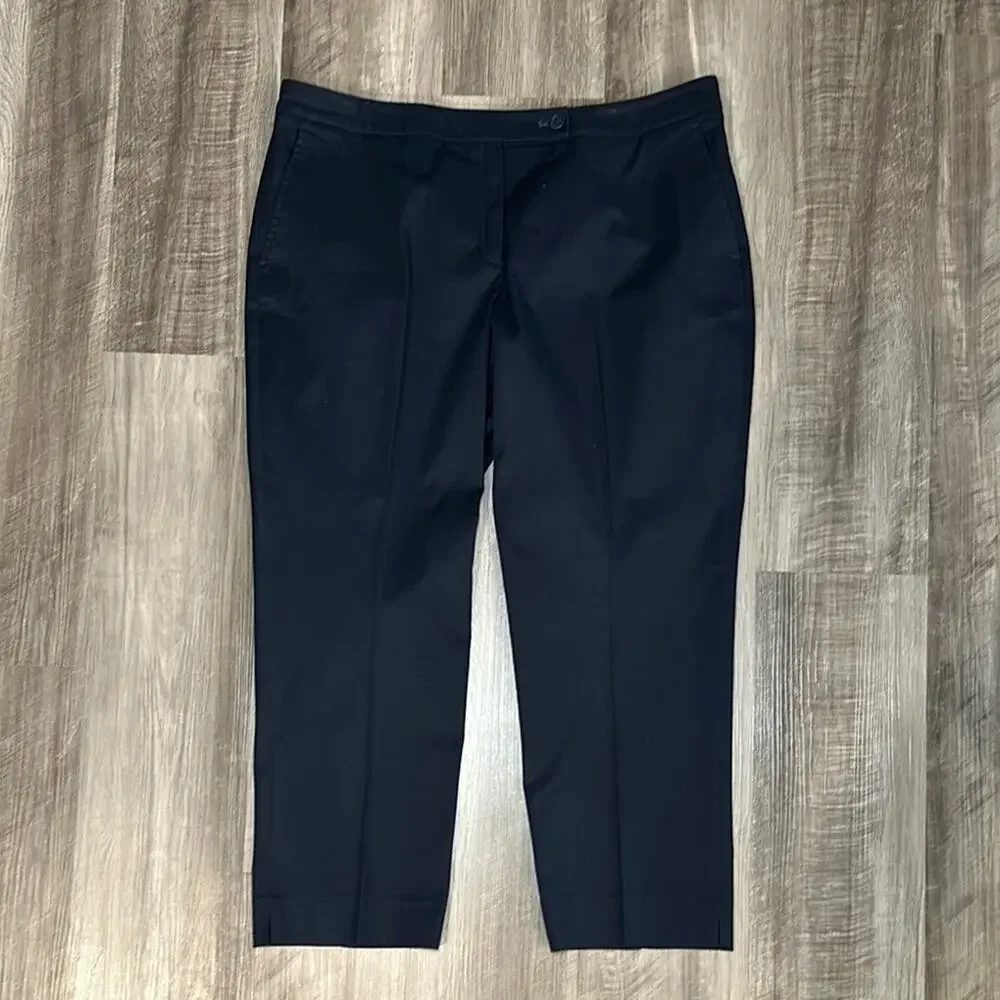 Faconnable Split Hem Crop Slacks - 16